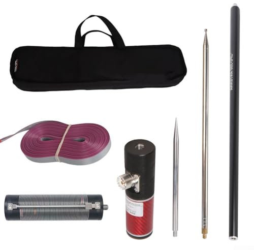 ZiStarlilife 10 Band HF Portable Shortwave Radio Antenna, 3.5-50MHz Amateur Radio Transceiver Antenna 80M-6M Bands Support 100W SSB Metal Construction