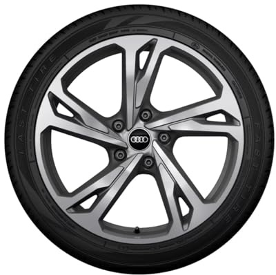 Audi Original Zubehör Leichtmetallfelge, 5-Doppelspeichen, für Audi RS e-tron GT/e-tron GT, Galvanosilber dunkel, 11,0Jx20, 130/5 Lochkreis, 60mm ET