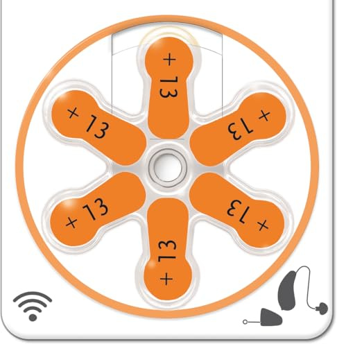 Siemens Signia Lot de 30 piles pour appareils auditifs type 13 (PR48, orange) – Piles zinc-air 1,4 V – Autonomie extra longue et performance fiable – Qualité Siemens d'origine