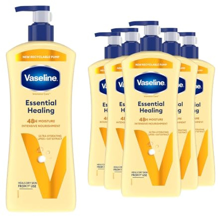 Vaseline Body Lotion Intensive Care Essential Healing, 6 x 600ml