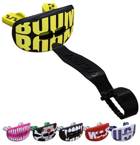 SAFEJAWZ Lippenschutz Erwachsene und Junior | für Boxen, Basketball, Lacrosse, Fußball, MMA, Kampfsport, Hockey und alle Kontaktsportarten (Boom)