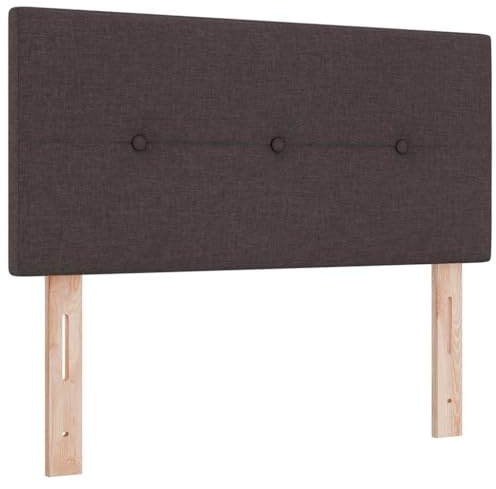 Qnhdfrt Höhenverstellbares Kopfteil 90 cm Dunkelbraun Holzrahmen Kiefer Schaum 78/88 cm Schlaf-Jugend-Gästezimmer