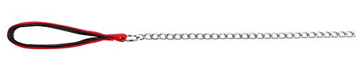 TX-14023 Chain Leash, Chromed, with Nylon Hand Loop 1m/3mm red