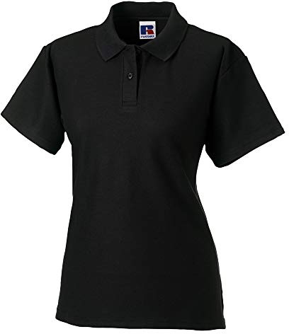 Jerzees Colours Ladies 65/35 Hard Wearing Pique Short Sleeve Polo Shirt (M) (Black)