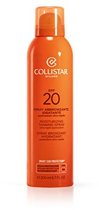 Collistar feuchtigkeitsspendendes, schützendes Bräunungsspray LSF20, schnell einziehendes Körperpray, feuchtigkeitsspendende Wirkung, wasser- und schweißfest, optimal für Sportler geeignet,200ml