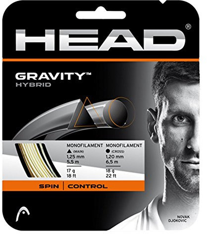 HEAD Unisex – Erwachsene Gravity Tennis-Saite, weiß, 5.5 m