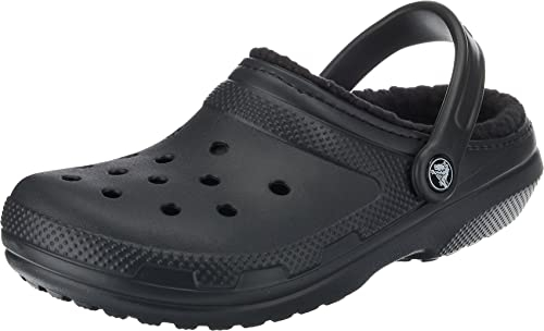 Crocs Unisex Erwachsene Classic Lined Clog Clog, Black/Black, 39/40 EU