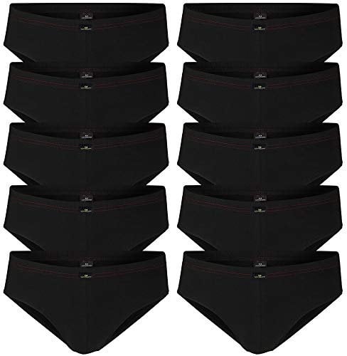 Götzburg Herren Slip 740921 10er Pack, Farbe:Schwarz;Wäschegröße:2XL