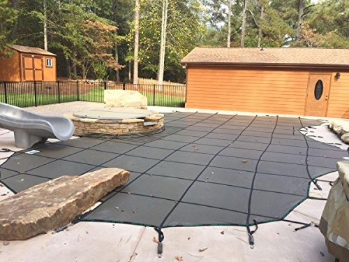Certikin 12ft x 24ft WINTER DEBRIS 'CRISS CROSS' COVER WITH S/STEEL SPRING ANCHORS FOR IN GROUND POOLS COVER SIZE 14ft x 26ft (Image for colour reference only)