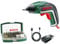 Bosch IXO Akku-Schrauber, mit 32-teiligem Schrauberbit-Set, Micro-USB-Ladegerät,