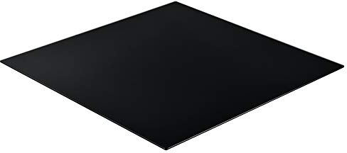 [neu.haus] Glasplatte 'Glasgow' 70x70cm Eckig Schwarz Glasscheibe Tischplatte ESG Glas Kaminplatte Kaminglas DIY Tisch