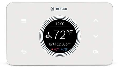Bosch Thermotechnology Bosch Connected BCC50 Wi-Fi Thermostat-Compatible with Alexa and Google Assistant, All-in-One, Touch Screen, Safety Control, Smart Home, White