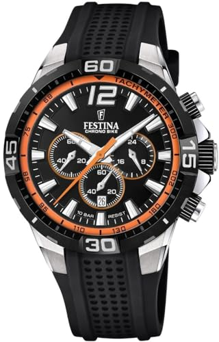 Festina Herren Analog Quarz Uhr mit Silikon Armband F20523/2