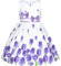 Sunny Fashion Vestito Bambina Viola Festa dei Tulipani Casuale Floreale 9-10 Anni