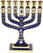 BRTAGG Menora, jüdischer Kerzenständer, 12 Stämme Israel, 7 Armen, Höhe 27 cm