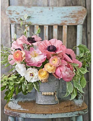 Diamond Painting 5D Diamant Painting,Fleur broderie Diamant Kit Complet Canevas Diamant Painting,Perle Diamant à Coller Tableau Peinture,Point de Croix Kits Mosaique pour la Deco Chambre 30x40cm