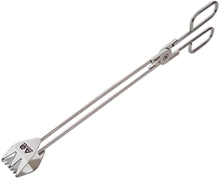Pinzas Largas para Barbacoa Tamaño XL AB GRIPPER con un Innovador sistema de bisagra muy Resistente y Preciso fabricadas en Acero Inoxidable de calidad, tienen una Longitud de 46 cm