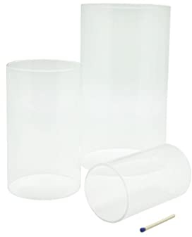 Windlichtgläser – 3er Set – Verschiedene Größen – Glaszylinder ohne Boden – DIY Windlicht – Hanna's Laden – Vielseitig einsetzbar