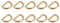 METALLIXITY Métal D Anneaux 50pcs (10mm), Non Soudé Forme D Anneau Boucles pour Matériel Bricolage Porte-clés Card Supports Pochette, Doré