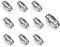 LICQIC Roller Blind Cord Connector Clips, Replacement Pull Ball Chain Connector fits 4.5mm Roller, Roman and Vertical Blinds, 10 Pack Stainless Steel