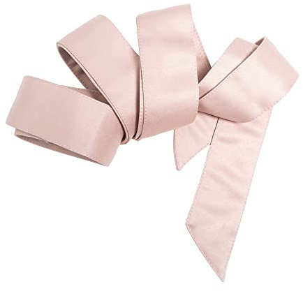 Maya Deluxe Women's Womens Ladies Satin Sash Waist Tie Ribbon Bow Accessory for Bridesmaids Bridal Wedding Prom Evening Occasion Belt, Frosted Pink, S-M