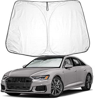 BIXUAN Protección solar A6 2024 compatible con Audi A6 A7 S RS(C8/4K) 2019-2023 2024 2025 parabrisas para el parabrisas del coche parabrisas para parabrisas delantero bloqueo UV cubierta plegable
