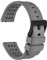 WOCCI 22mm Rallye Uhrenarmband, FKM Gummi Armband, Schnellverschluss, Schwarze Matte Schnalle (Grau)