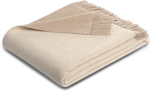 biederlack Plaid Wolle Natur-beige Größe 130x170 cm