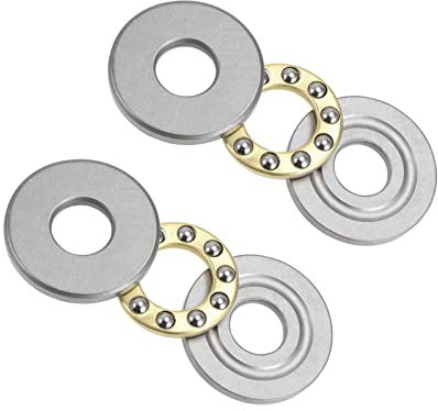 QUARKZMAN 2 Stück Miniatur Axial Kugellager 8mm x 22mm x 7mm Chromstahl Ersatz für Aufzüge und Formenbau