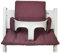 Shabany® Hochstuhl Sitzkissen 100% Bio Baumwolle | Classic Kissen Sitzbezug | Hochstuhlauflage | 2-teilig passend für Stokke Tripp Trapp Kinderhochstuhl |maschinenwaschbar | einfache Befestigung