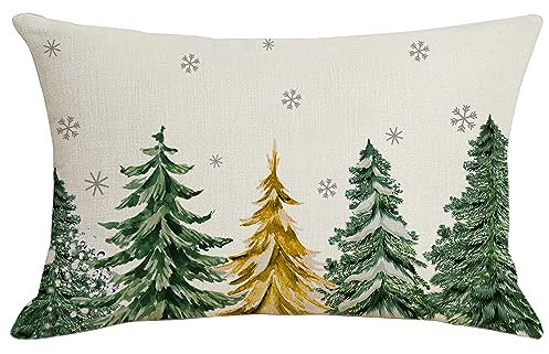 Kissenbezug Weihnachten 50x30, Weihnachtskissenbezug Weihnachtsdeko Innen, Weinachtsdekorationen Kissenbezug Für Weihnachtskissen Sofakissen Dekokissen, Deko Zimmer Wohnzimmer Schlafzimmer (E)