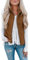 Raphin Westen für Damen Fleece Warm Mode Lässig Strickfleecejacke Damen Hohe Qualität Superweich Daunenweste Damen Leicht(Braun,M)