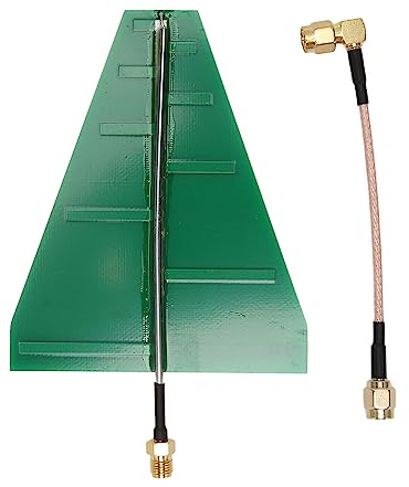UWB Ultra Wideband Log Periodische Antenne 5-6dB Verstärkung, Einfach zu Bedienen, Stabile Signale Mpfang, Adapter Kabel, Geeignet für Router, WLAN WiFi-Antennen Umwandlung