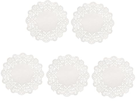 MAGICLULU 200pezzi Sottotorta Carta Pizzo Rotonda Per Dolci e Pizza Carta Assorbente Per Decorativa e Versatile Per Eventi e Cucina