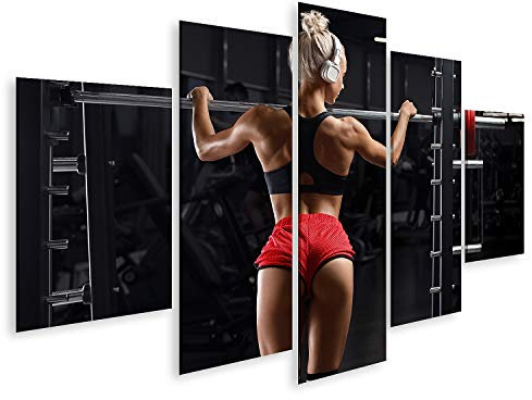 islandburner Prime Bild auf Leinwand Fitness Woman Working Out Gym Athletic Girl Muscular Back Beautiful Bu Bilder Wandbilder Poster
