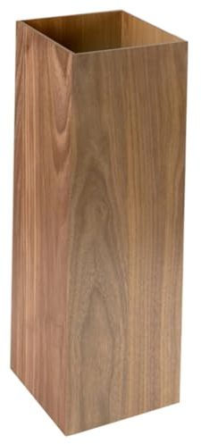 TOPBATHY Wooden Umbrella Stand with Removable Drip Tray, 6.3x6.3x19.7 Inches, Coffee - Ideal for Home, Hotel, Office, and More