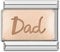 M&S A-Z Rose Gold Family Mum Daughter Grandad Grandma Sister Brother 9mm Italian Charm Compatible With Nomination Bracelet (Dad)
