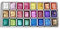 Metallic-Aquarellfarben, 24 Farben, Glitzerfarbe, Aquarell-Set, Solides Pigment-Set, Metallischer Perlglanz, Reise-Kunst Zum Malen Unterwegs
