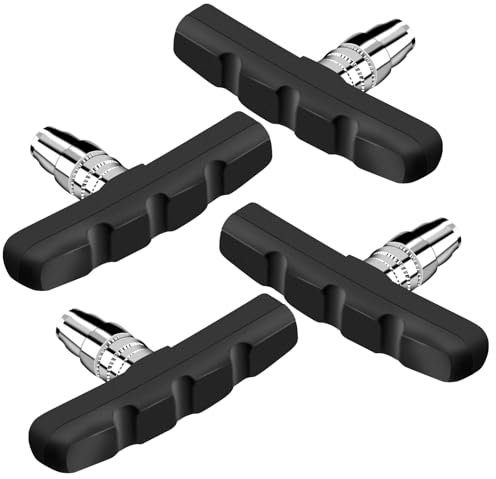 Dokeno 2 Paar V-Brake Bremsbeläge, Bremsbacken Fahrrad, Bremsklötze V-Brake, Bremsbeläge Fahrrad, Bremsgummi, Bremsschuhe für V-Brake, Fahrrad, Straßenrad, Mountainbike