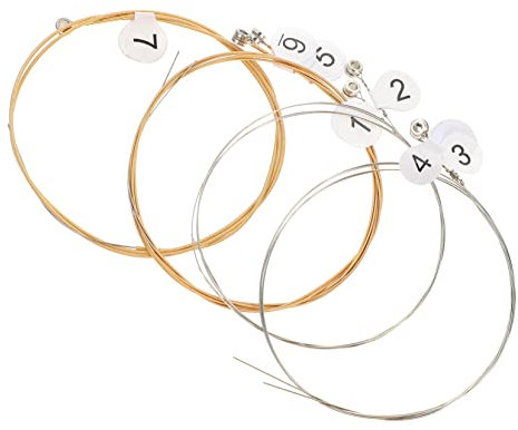 TOGEVAL 7stücke Teiliges Stahl-saiten Lyra Harfe Stabiles Musikinstrumentenzubehör Mit Vollem Langlebige Ersatzsaiten Für Leier-spieler Und Anfänger