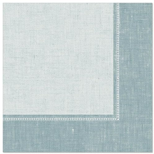 50 Servietten ROYAL Collection 1/4-Falz 40 cm x 40 cm arktikblau Linum