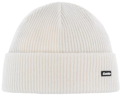 Eisbär Mütze Damen Salma Weiß - Merino Strickmütze für Frauen - Wintermütze bequem weich mit Umschlag - warm Merinowolle Haube kuschelig aus Österreich
