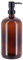 Tendance - Distributeur a savon verre pompe noir mat 1l- ambre