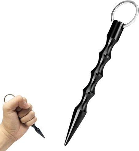 QZKJQDD Kubotan Selbstverteidigung, Selbstverteidigung Waffen Legal, Schwarz Selbstverteidigung Schlüsselanhänger, Verteidigungs Waffen für Frauen, Geeignet als Selbstverteidigungs-Schlüsselanhänger