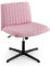GYMAX Chaise de Bureau Ergonomique Pivotante, Fonction Bascule, Hauteur Réglable 42,5-56CM, Siège Rembourré Large, sans Accoudoirs, sans roulettes, pour Bureau, Maison (Rose)