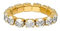 Purelei® Elastischer Gleaming Ring mit Zirkoniasteinen (Gold) – Damenring aus langlebigem Edelstahl – Wasserfeste Ringe – Größe M/L – Modeschmuck für deinen individuellen Look