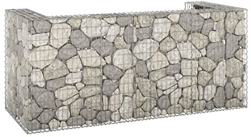 Nizer Poubelle murale en acier galvanisé pour tri des poubelles et enclos 254 x 100 x 110 mm