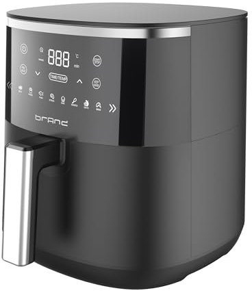 Ciarra Freidora de Aire Caliente 5L 1500W AirFryer 8 en 1, Dietética y Digital 8 Funciones Preestablecidas, Color Negro CABAF1A