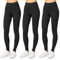 Merry Style Damen Lange Leggings aus Viskose MS10-143 (3-er Pack Schwarz, M)