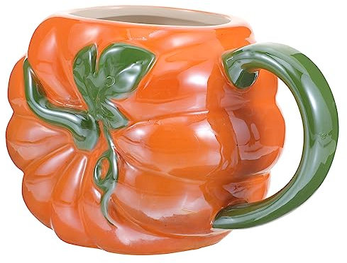 MUCKLILY Taza de Calabaza Decorativa de Cerámica Café y Leche Halloween y y Funcional y Cafeterías